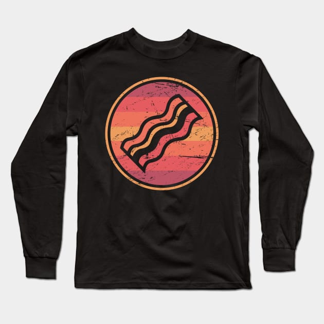 Retro Bacon Icon | KETO Diet Long Sleeve T-Shirt by MeatMan